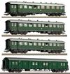 Roco 64006 - Set 4 carrozze 1a classe 2 carrozze di 2a classe e 1 bagagliaio DB